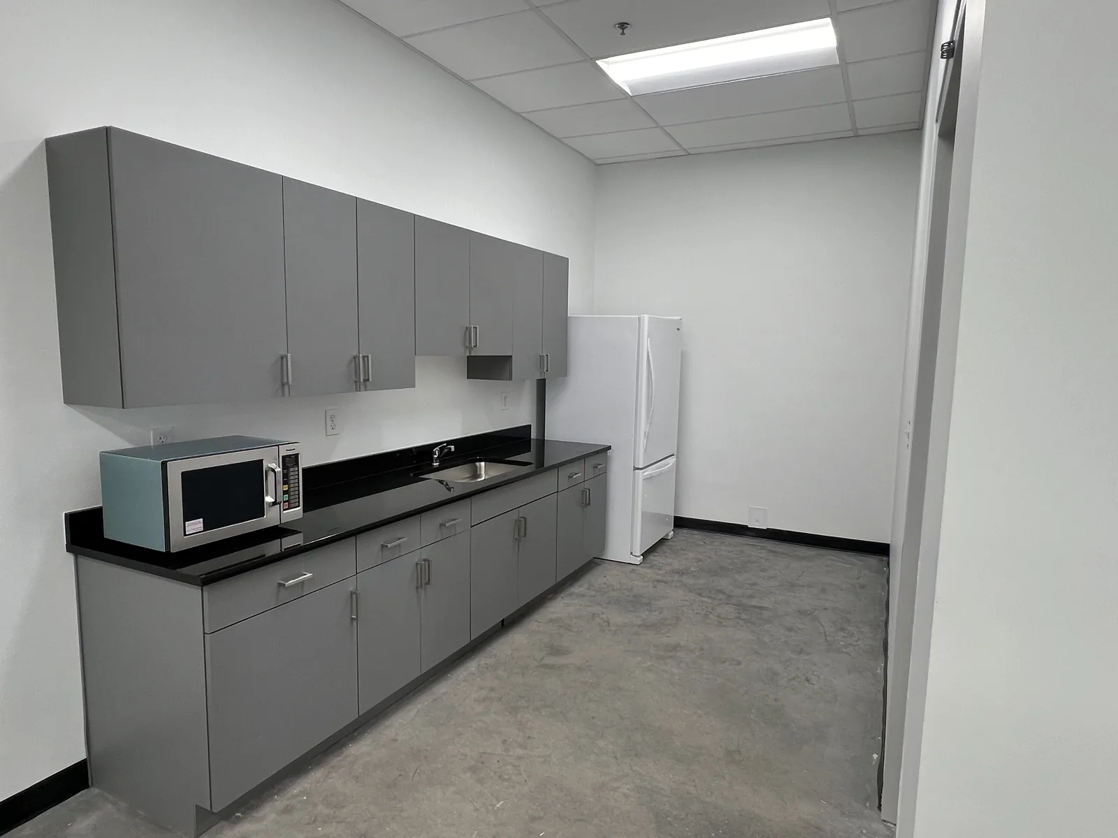Commercial project — finished breakroom kitchen