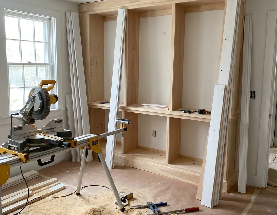 Custom and Finish Carpentry before or in-progress project photo