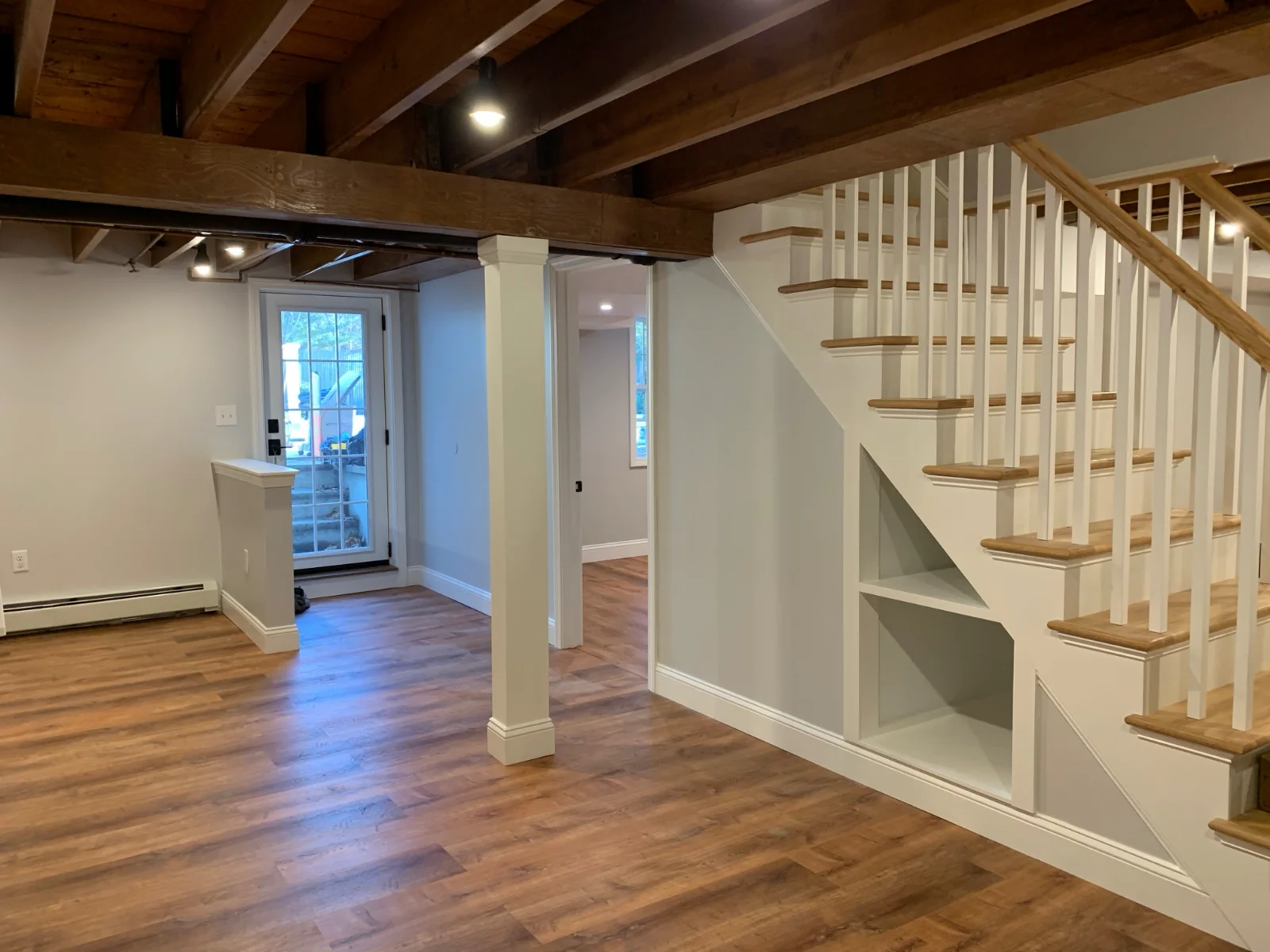 Finished basement project by DeFaria Construction