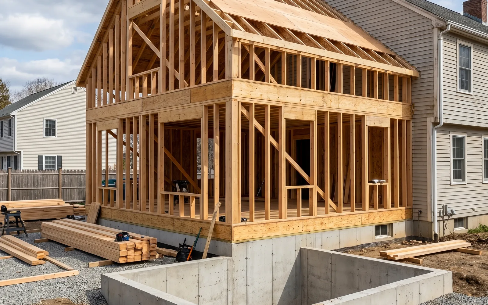 Foundation and Framing work by DeFaria Construction