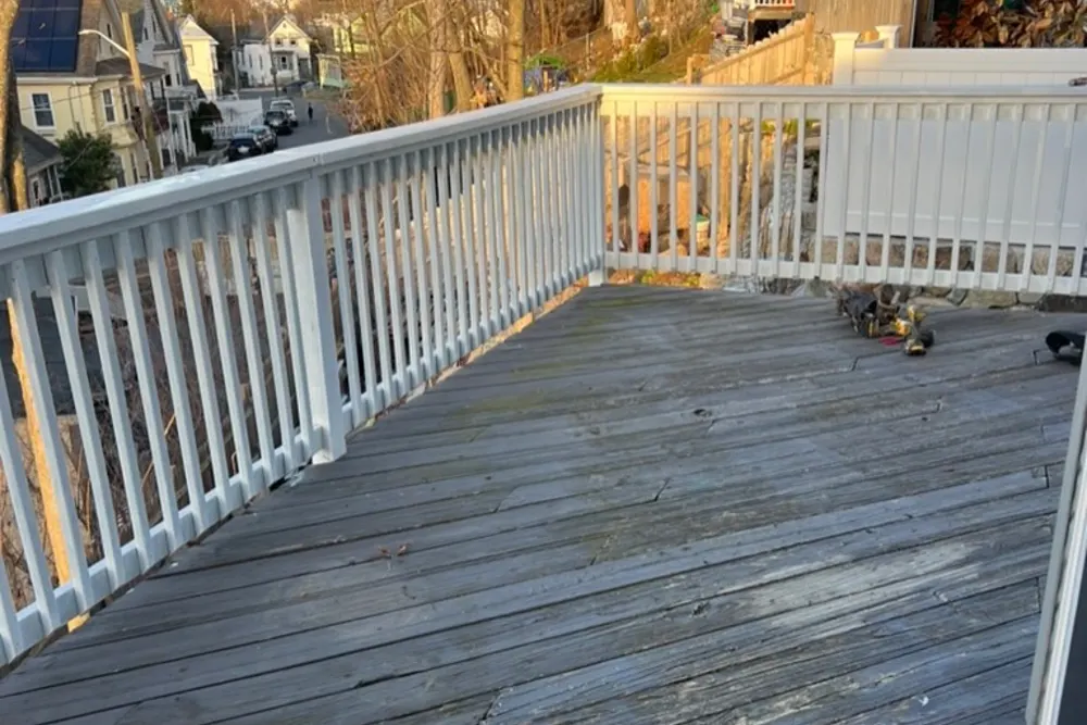 Finished decks and patios in Lynn, MA, paver patio stone hardscape