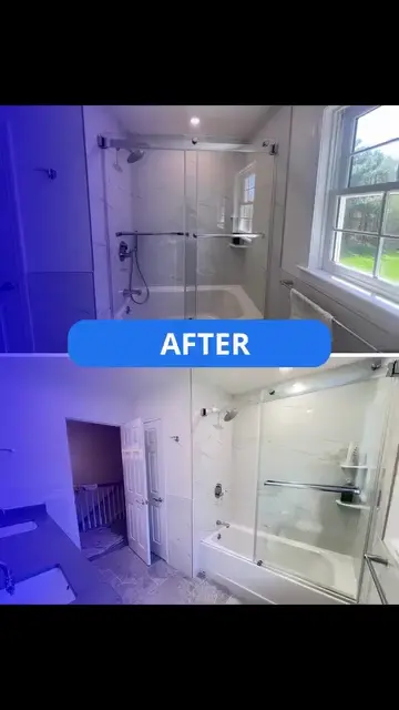 Inside one of our bathroom remodels, DeFaria Construction